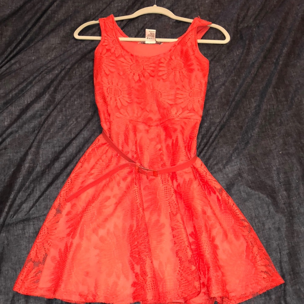 American Rag Juniors Lacy Orange Dress